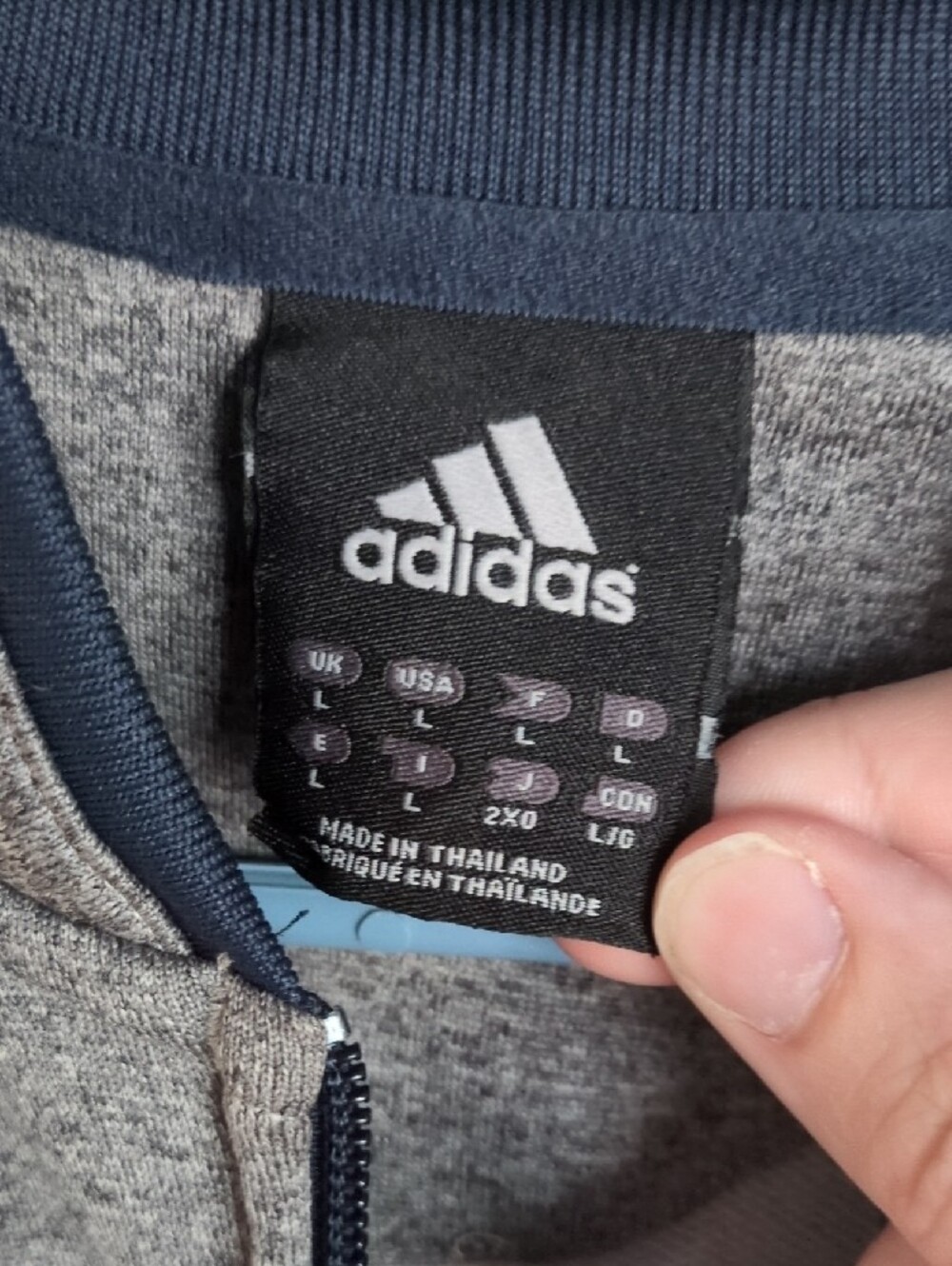 Adidas Gray and Navy Oklahoma City Thunder Track Jacket - Picture 2 of 5